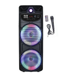 Enceinte lumineuse karaoké - INOVALLEY - MS02-XXL-N - Bluetooth 5.0 - 1000W