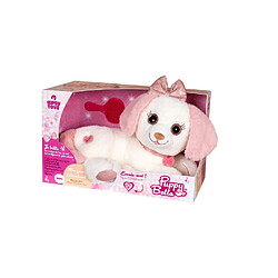 Peluche interactive chien Puppy Bella - Rose et blanc