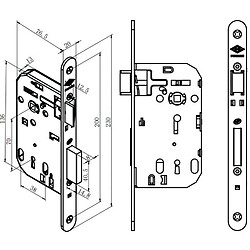 Jpm Coffre de serrure monopoint - Inox