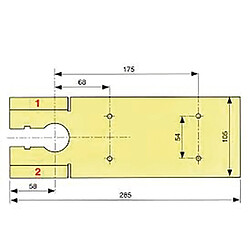 Plaque en acier finition inox poli pour pivot de sol JANUS+ et MINOS+ SEVAX SN313924