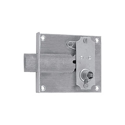 Select Serrure de tiroir 267F 50x70mm axe 30mm LG12 finition fer limé avec 1 clé DEVISMES S267A30FL