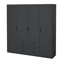 Avis Ss marque Armoire 4 portes 3 tiroirs - Gris