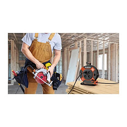 Enrouleur Quarx de 25m avec câble H05VV-F 3G1,5mm². Puissance de 3000W déroulé et...