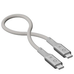 LinQ Câble USB4 USB-C vers USB-C 0.3m Série Procable Transfert Ultra Rapide Gris clair