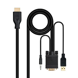 Câble VGA NANOCABLE 10.15.4612 1,8 m Noir