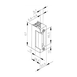 Gâche à rupture 12V DC + VARIS HERACLES PCA 1711