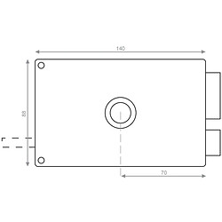 Serrure monopoint KESO 8000 horizontale tirage cylindre de 45 mm droite HERACLES 120300 56 1AFB