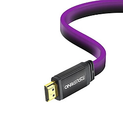 Câble HDMI 2.1 LED 8K Oniverse 2 m Violet pour PC PS4 PS5 Nintendo Switch 2™ Nintendo Switch modèle OLED Nintendo Switch™