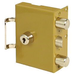 Gâche répétition Heracles pour serrure 3 points en applique droite doré