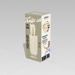 JOCCA Ensemble de 5 Couteaux - Bloc en Polypropylène - Beige pas cher