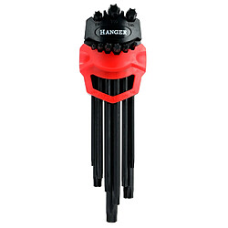 Hanger Jeu de 9 clés mâles Torx - Noir