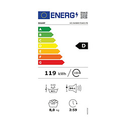 Sèche-linge pompe à chaleur 60cm 8kg - KDNHB8S7GWD - SHARP