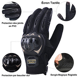 DZMDIP Gants de Moto Homme Femme - Homologués CE Gants à Écran Tactile Plein Doigt pour la Course de Moto, Vélo, VTT, Escalade, Motocross -L