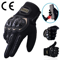 DZMDIP Gants de Moto Homme Femme - Homologués CE Gants à Écran Tactile Plein Doigt pour la Course de Moto, Vélo, VTT, Escalade, Motocross -L