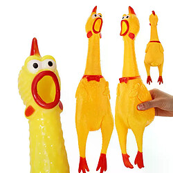 General Jouet sonore doux en forme de poulet qui crie, jouet pour chien, produit rétractable, outil de décompression, poulet qui couine~01785