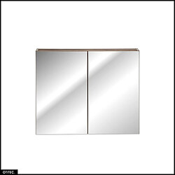 Otitec Armoire de salle de bain miroir - Gris