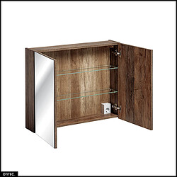 Avis Otitec Armoire de salle de bain avec miroir - Gris
