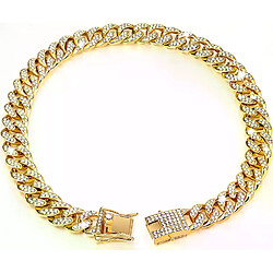 General Collier de luxe en strass pour animaux de compagnie, bijoux pour chiots et chats, chaîne pour mariage, bal de promo, accessoires de costume pour chats, petits, moyens et grands chiens~01848