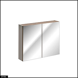 Otitec Armoire de salle de bain miroir - Gris