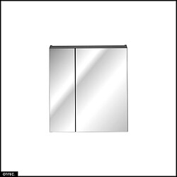 Otitec armoire de salle de bain avec miroir - noir