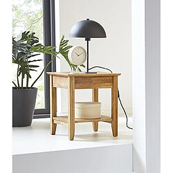 Pegane Table d'appoint carrée - Chêne