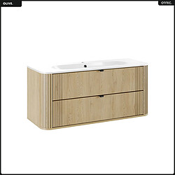 OTITEC Ensemble de meubles sous vasque - 120 cm - avec Vasque - OLIVE - Chêne