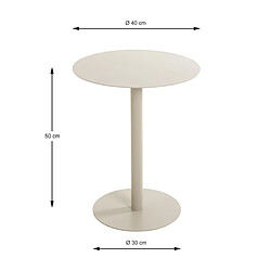 Avis Pegane Table d'appoint ronde - Gris