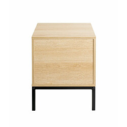 Acheter Pegane Table de chevet 2 tiroirs - Noir