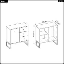 Otitec Commode design Mova - Ivoire