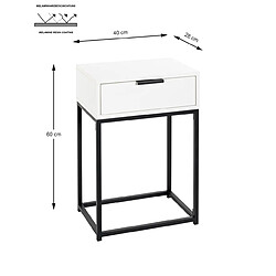 Avis Pegane table de chevet - Blanc