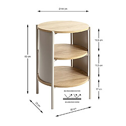 Avis Pegane Table d'appoint ronde - Chêne/gris