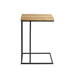 Acheter Pegane Table d'appoint rectangulaire - Chêne et noir