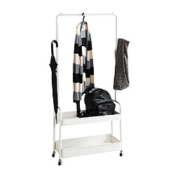 Pegane Portant à vêtements sur pied - Blanc