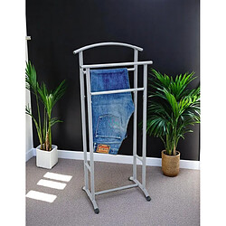 Pegane Valet de nuit double métal - Gris pas cher