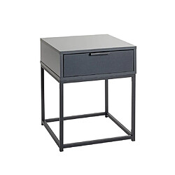Pegane Table de chevet 1 tiroir - Noir