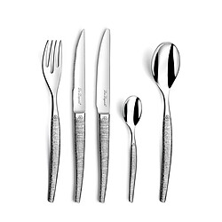 Lou Laguiole Jet Textil - Ménagère 30 pièces table & steak