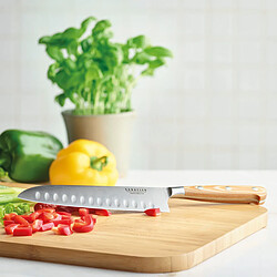 Avis Sabatier Trompette Essentiel - Planche à découper, 3 couteaux de cuisine et 1 éplucheur
