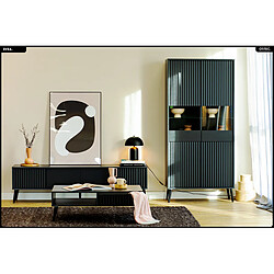 Otitec Armoire vitrine Svea - Noir mat