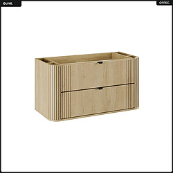 OTITEC Ensemble de meubles sous vasque - 100 cm - avec Plan - OLIVE - Chêne