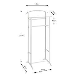 Pegane Valet de nuit double métal - Blanc