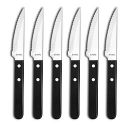 Amefa Steak Pizza Jumbo Noir - Set 6 couteaux steaks