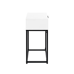 Pegane table de chevet - Blanc pas cher
