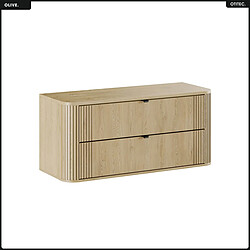 OTITEC Ensemble de meubles sous vasque - 120 cm - avec Plan - OLIVE - Chêne