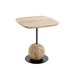 Pegane Table d'appoint carrée - Chêne