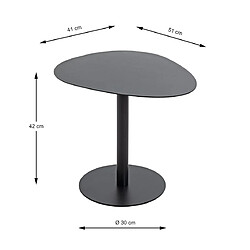 Avis Pegane Table d'appoint métal - Noir