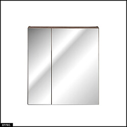 Otitec Armoire de salle de bain avec miroir - Chêne