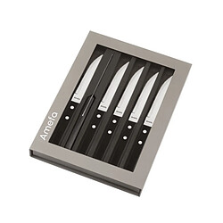 Coffret 6 couteaux à steak / pizza noir - 700000MB02BR1 - AMEFA