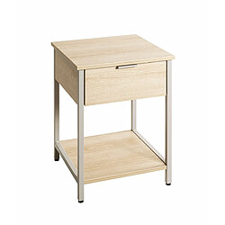 Pegane Table de chevet 1 tiroir - Chêne