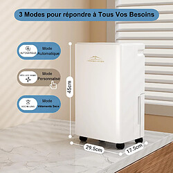 DZMDIP Deshumidificateur d'air Electrique 160m³/h - Professionnel - Mode Sèche-linge - Silencieux pour Maison, Bain, Chambre, Armoire pas cher