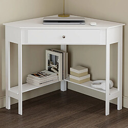 Idmarket Bureau d'angle REMI blanc